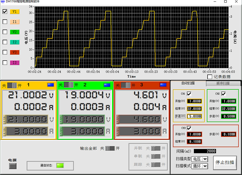 DH1766A三路可编程直流电源