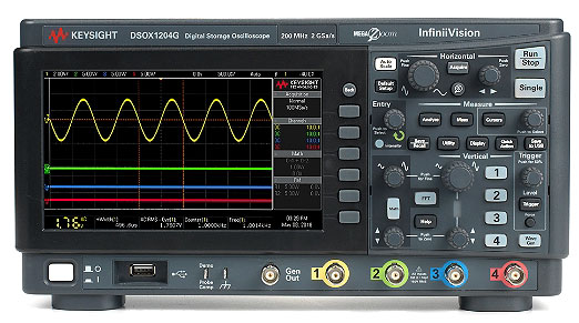 KEYSIGHT DSOX1204G 示波器：70/100/200 MHz, 4个模拟通道