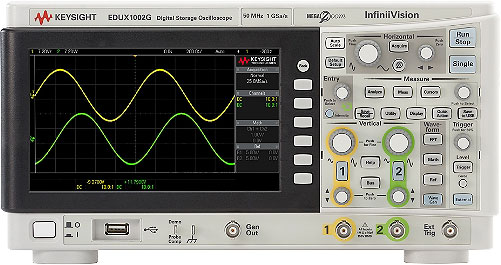 KEYSIGHT EDUX1002G 示波器：50 MHz，2 个模拟通道