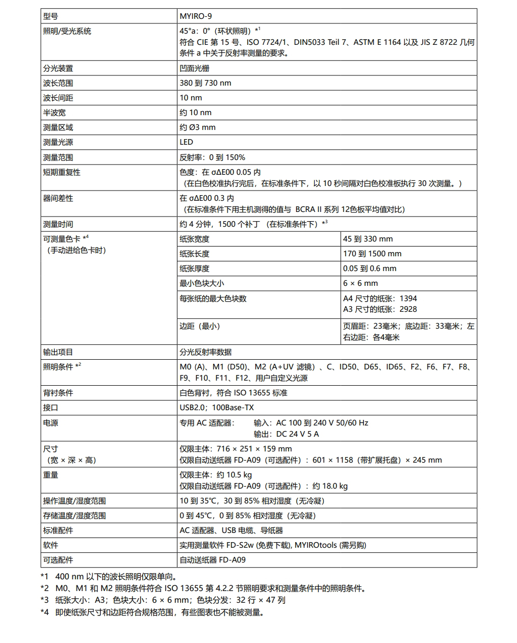 柯尼卡美能达 MYIRO-9 自动分光光度计