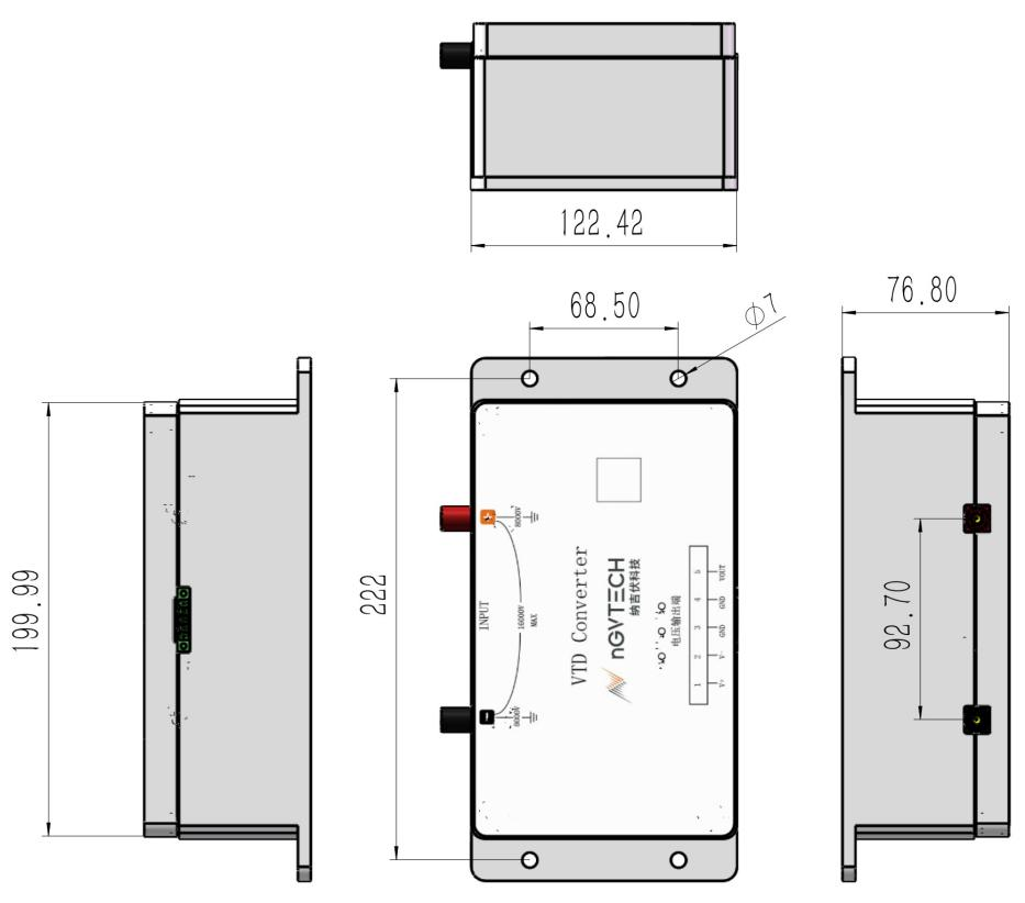 VTD系列电压传感器6KV/8KV外形尺寸