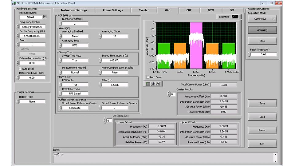 NI RFmx W-CDMA/HSPA+ 无线设计和测试应用软件
